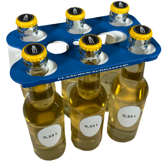 Flaschen-Schnapper blau/weiß