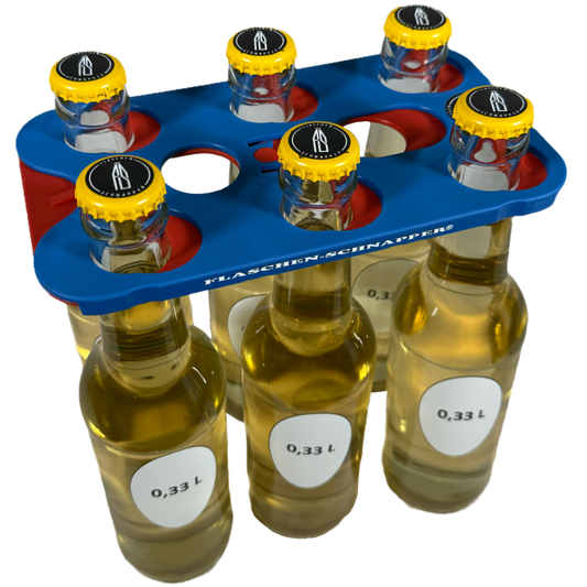 Flaschen-Schnapper blau/rot