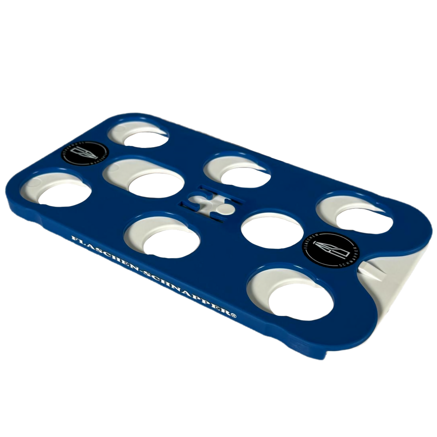 Flaschen-Schnapper blau/weiß