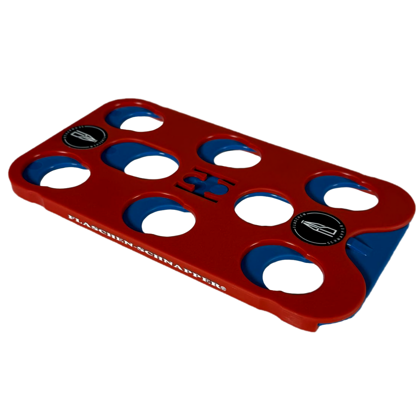 Flaschen-Schnapper rot/blau