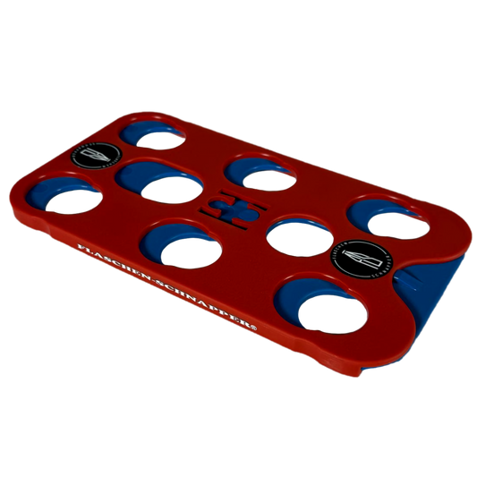 Flaschen-Schnapper rot/blau